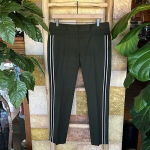 Banana Republic Women’s Forest Green Skinny Trousers With Stripe Panels, Size 6